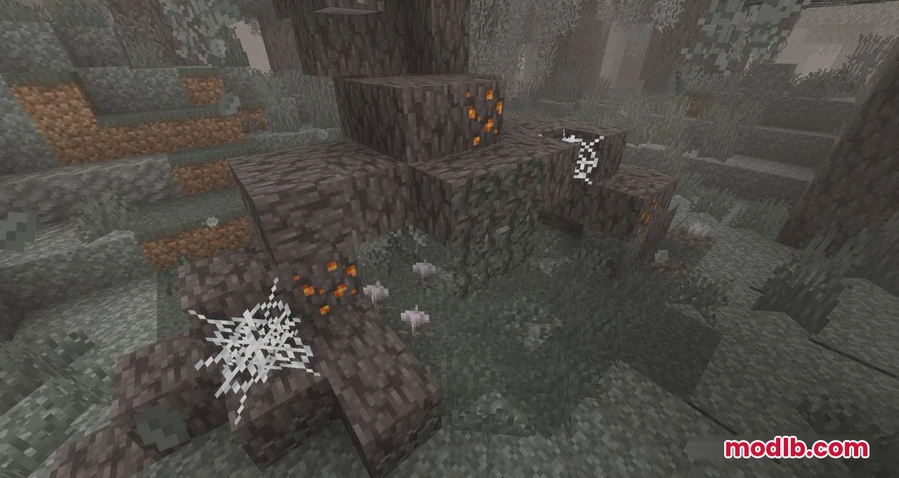 Whispering Thicket Details Mod adds decorative structures to the Pale Garden biome