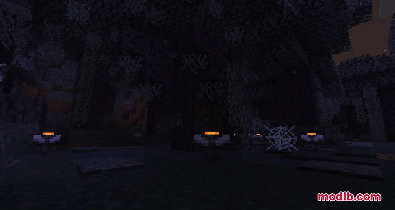 Whispering Thicket Details Mod adds various mini builds to the Pale Garden landscape