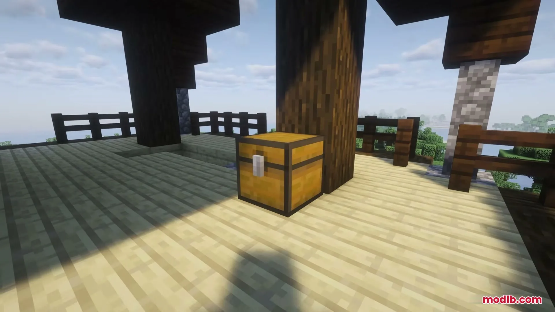 Wings of Fire by RipleysMods Mod Screenshot 4 A wooden chest on a balcony containing a rare petrified phoenix egg