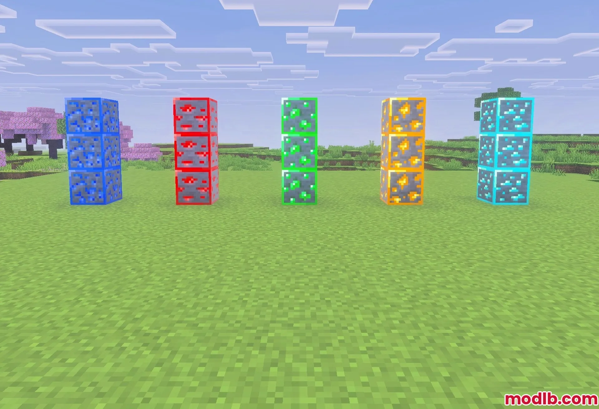 X Ray Glow Texture Pack Screenshot 5 The glowing ore textures the pack draws