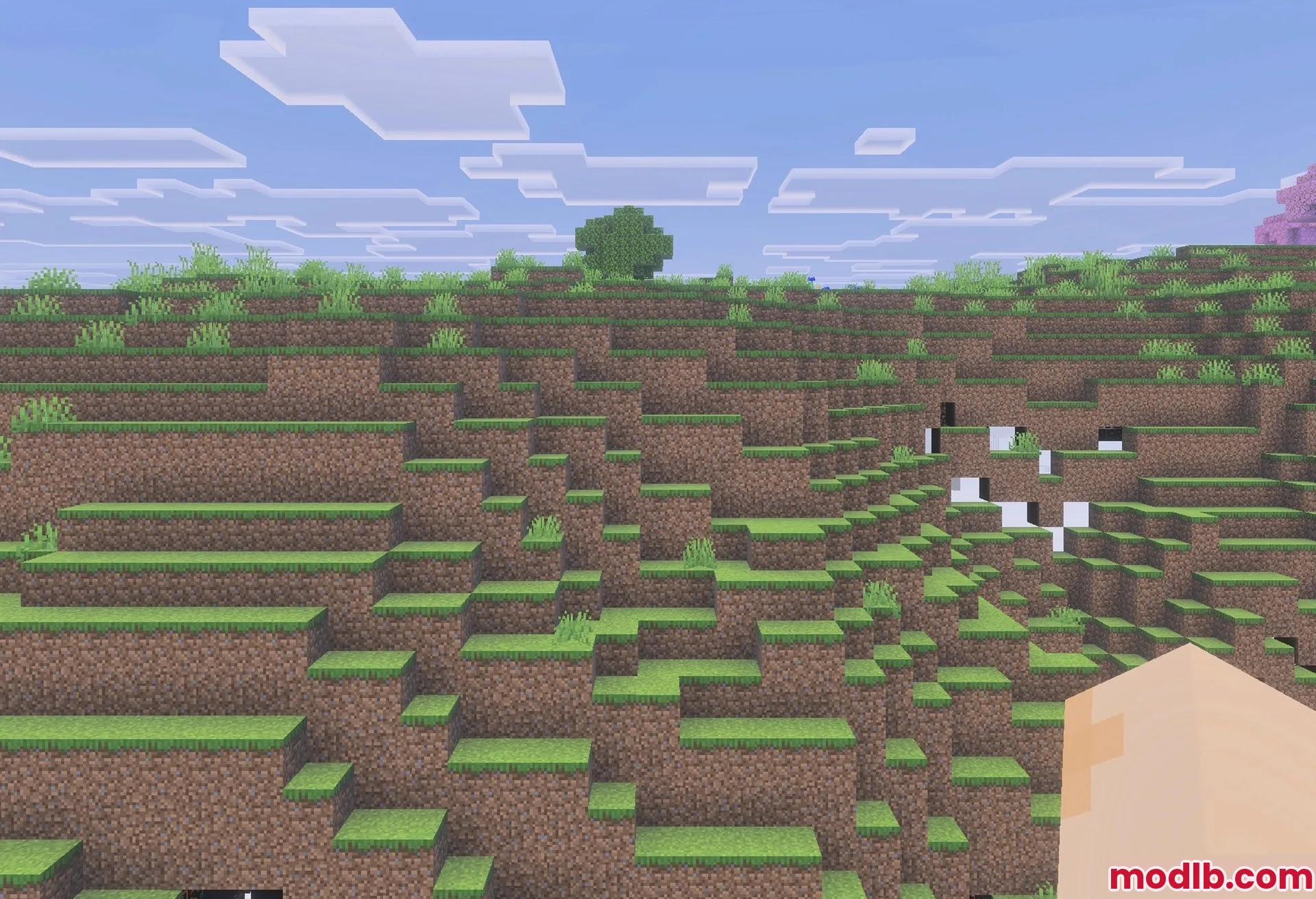 X Ray Glow Texture Pack Screenshot 3 Looking through the terrain at the caves below