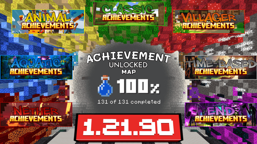 Achievement Unlocked Map (1.21) – MCPE/Bedrock