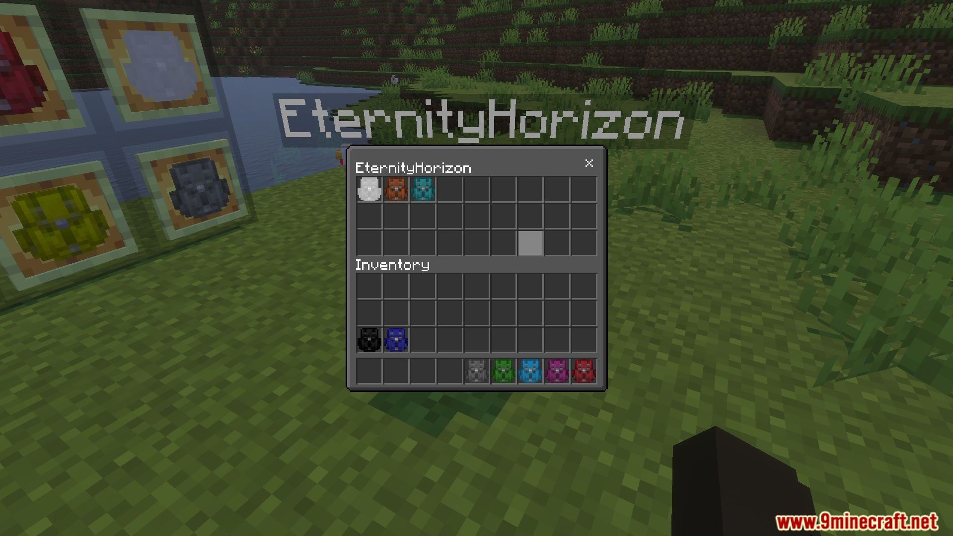 Actual Backpack Addon Screenshot 3 Inventory interface displaying different colored bags from the Actual Backpack Addon