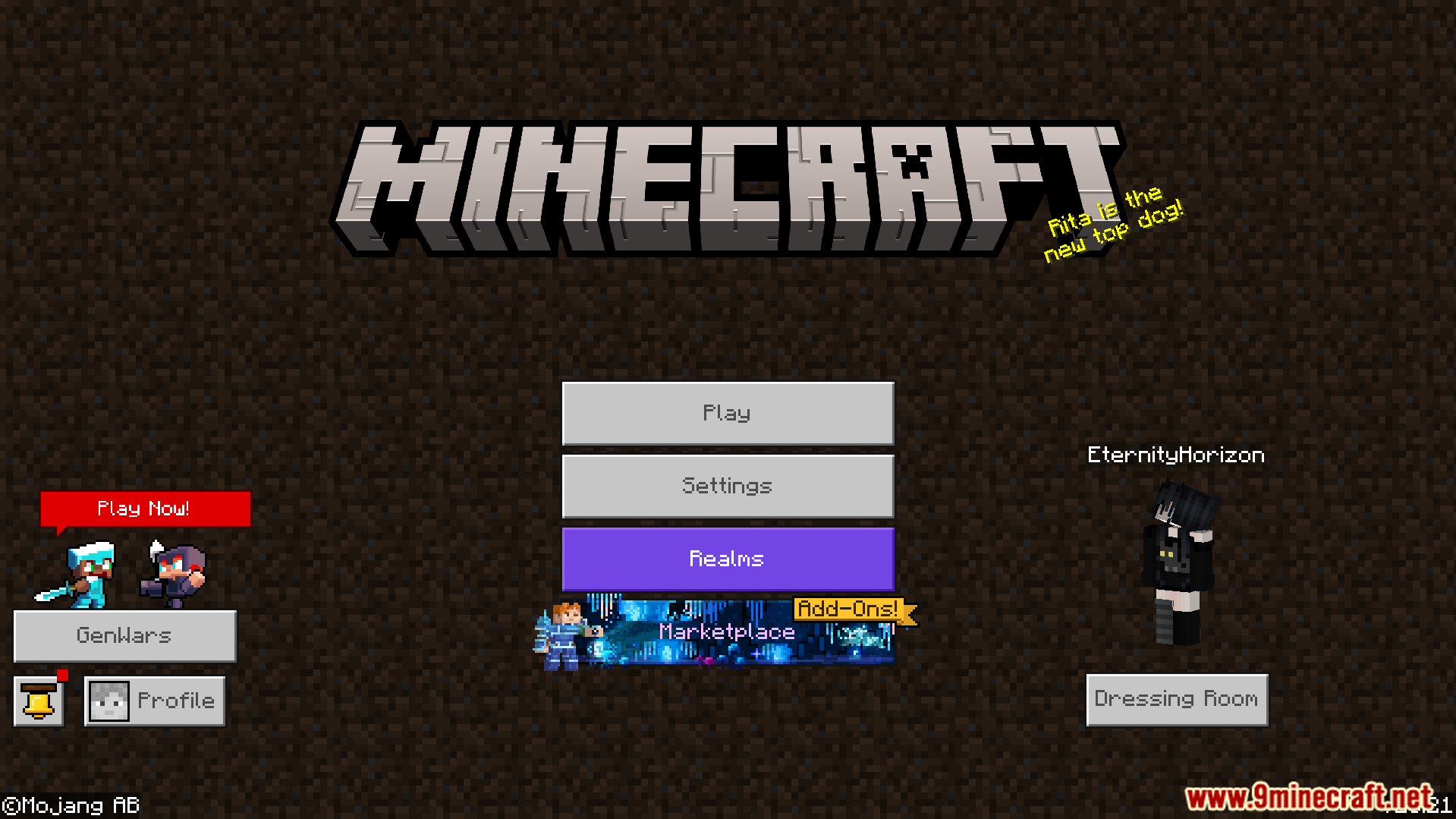 All Minecraft Panorama Texture Pack Screenshot 8 Main menu interface featuring a classic dark dirt background from an older version