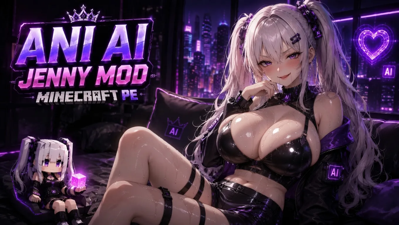 Ani AI Jenny Mod for Minecraft PE 1.21 – Futuristic Anime Companion