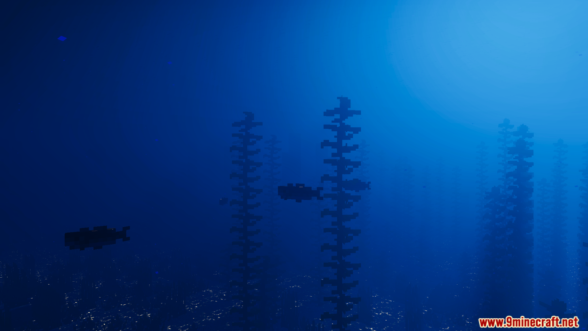 Anima Shader Screenshot 6 Vibrant underwater scene with tall kelp and fish using colorful tone mapping