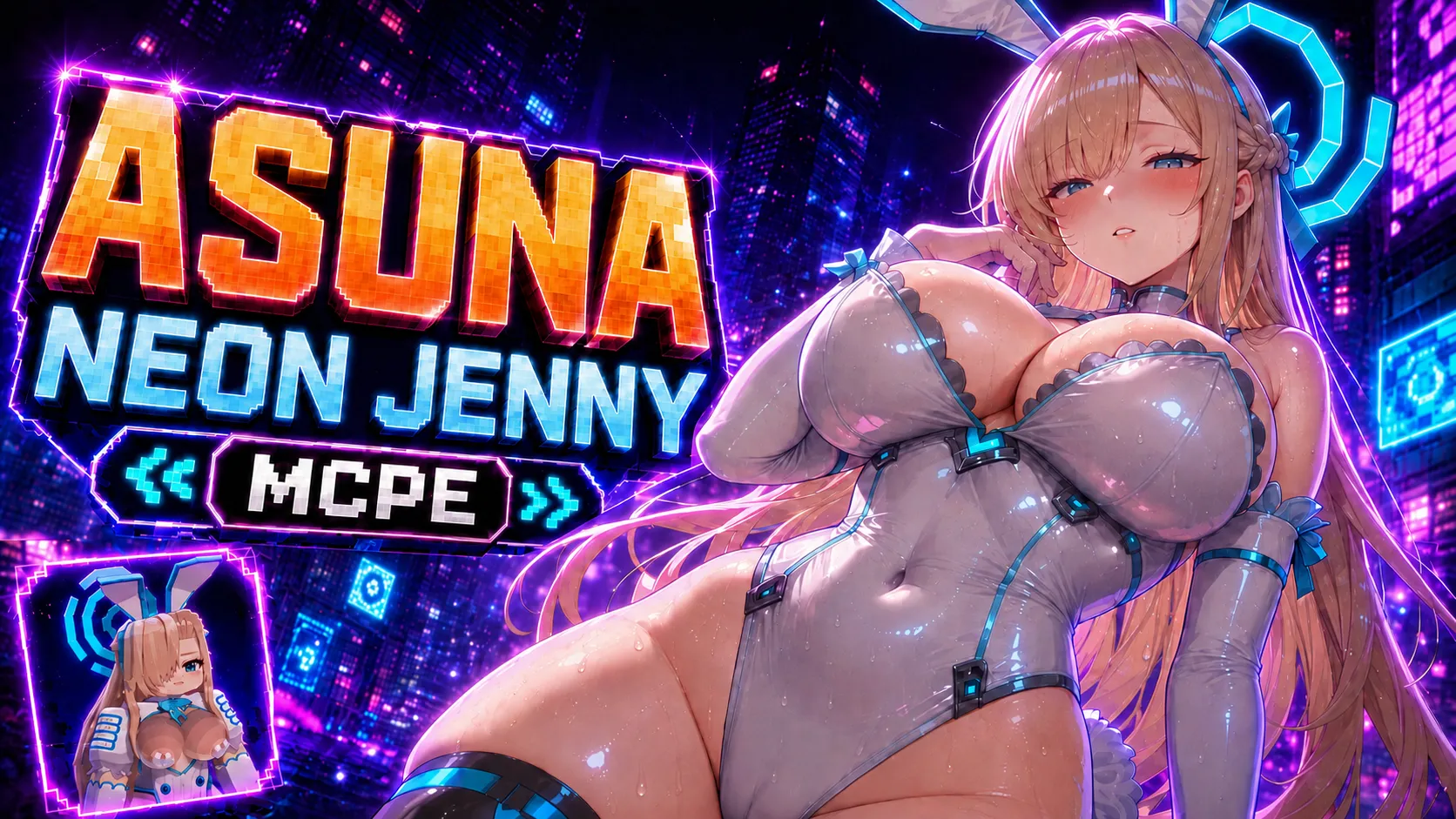 Asuna Neon Jenny Addon for Minecraft PE