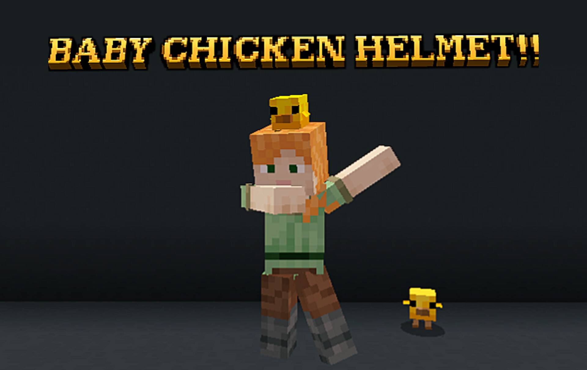 Baby Chicken Helmet Texture Pack (26.x, 1.21) – MCPE/Bedrock