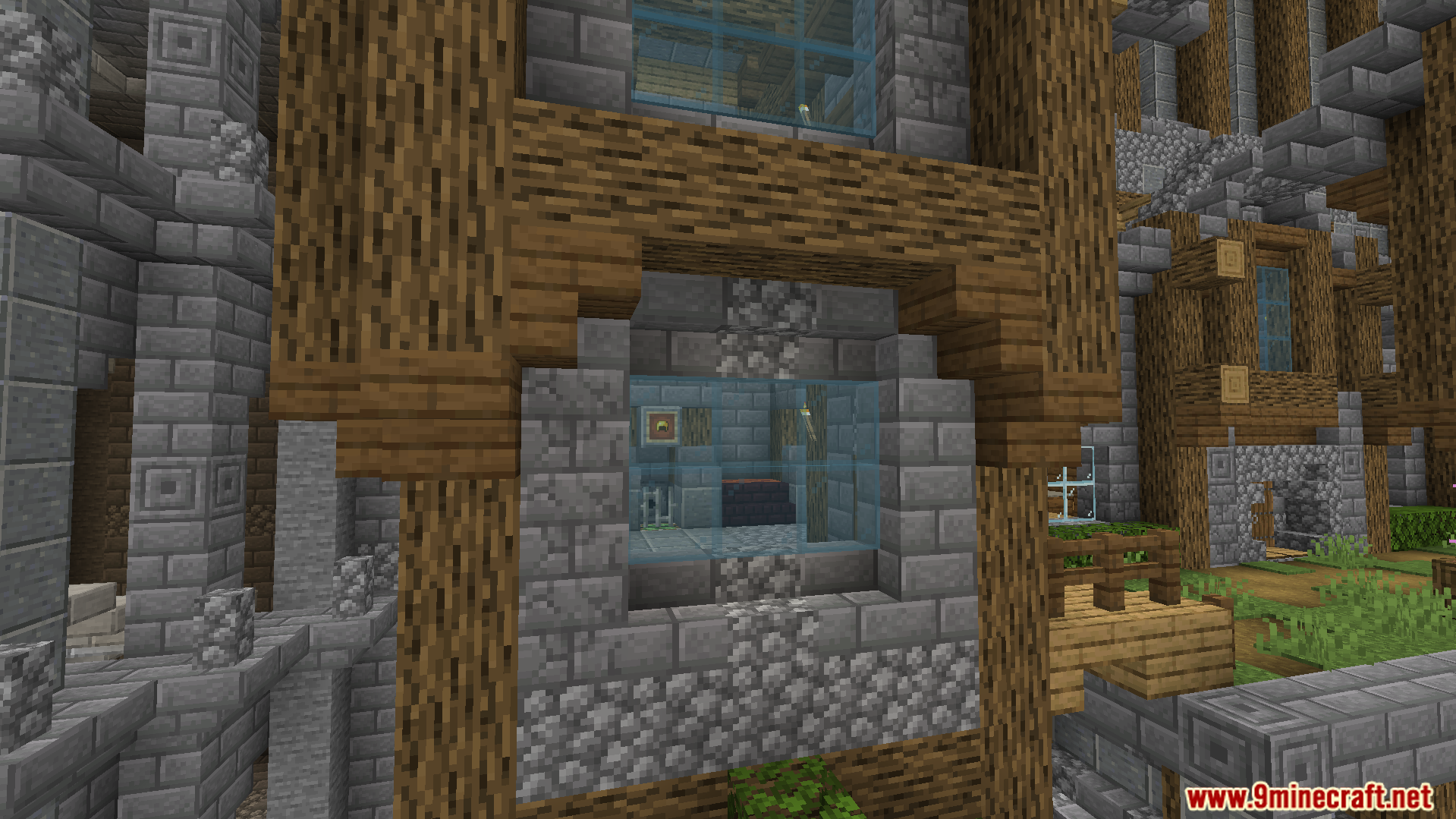 Battle Mini Game Map Screenshot 4 Detailed stone and wood building in the battle mini game
