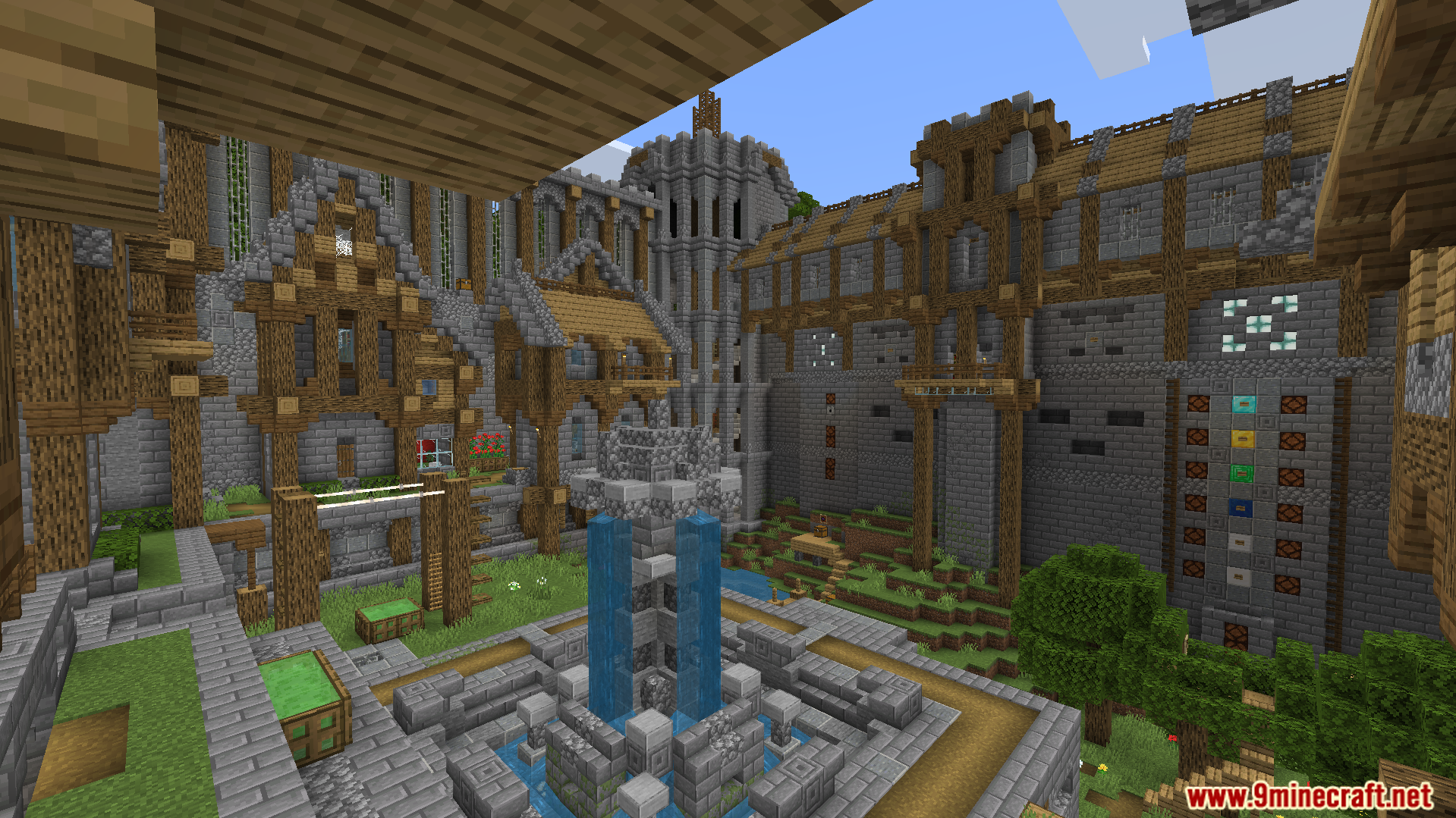 Battle Mini Game Map Screenshot 6 A large lobby with a fountain for exploring before battle