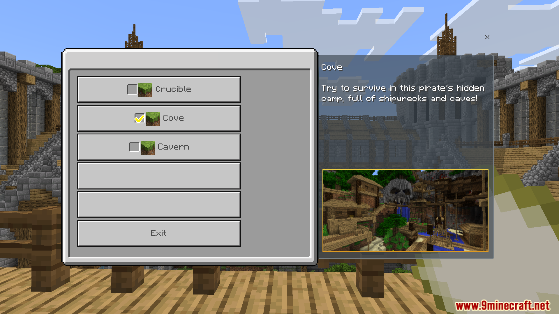 Battle Mini Game Map Screenshot 10 Players vote for the Cove arena in the pre game lobby