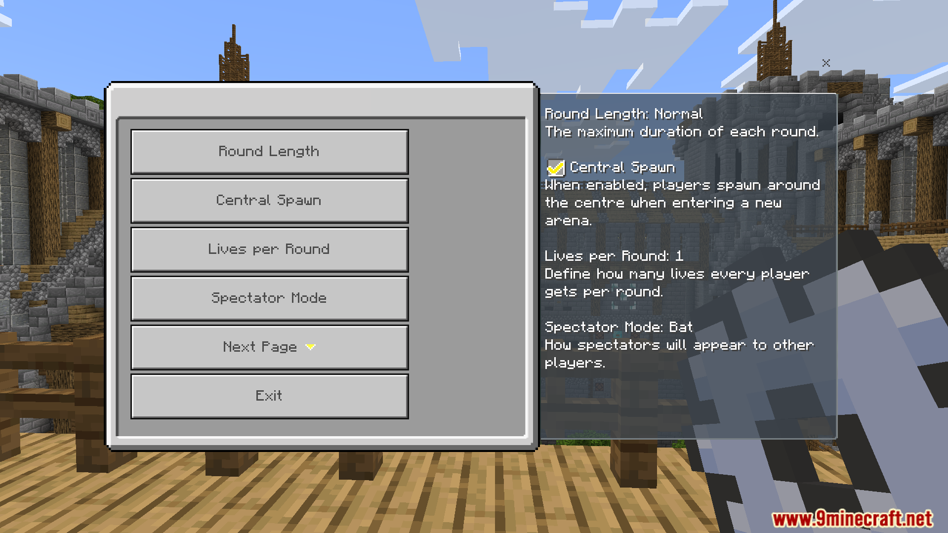 Battle Mini Game Map Screenshot 12 Players can change game settings like round length and player lives