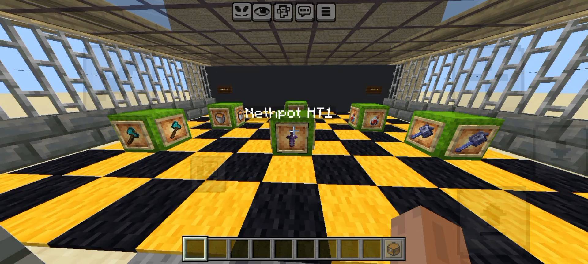Bedrock Battle Arena Map MCPE/Bedrock Map Screenshot 2 Arena-1 Kits