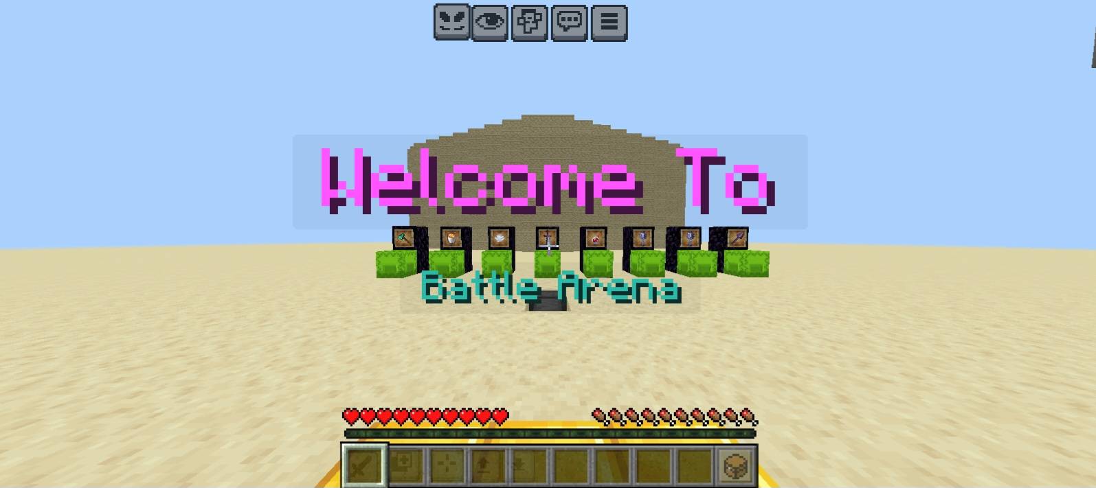 Bedrock Battle Arena Map MCPE/Bedrock Map Screenshot 12 Old Version Lobby
