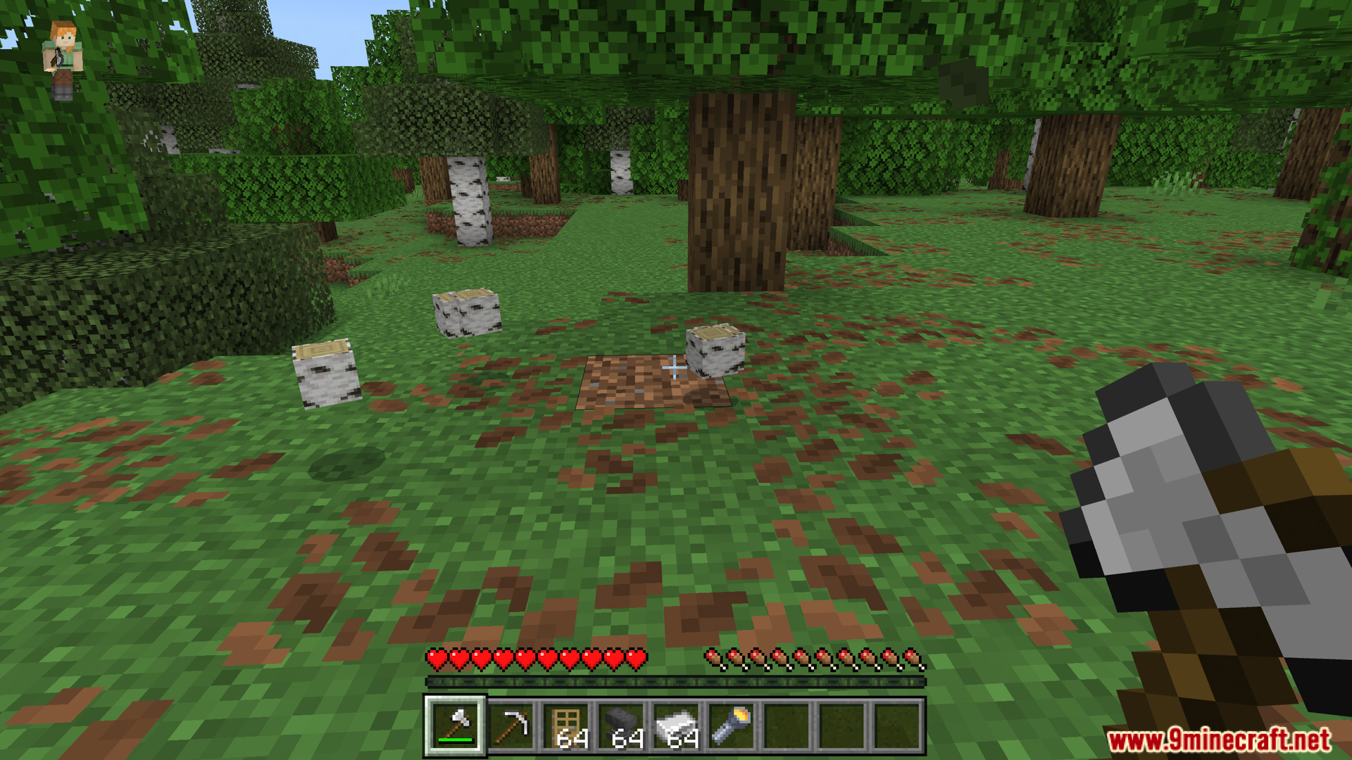 The tree capitator feature leaves all the logs on the ground