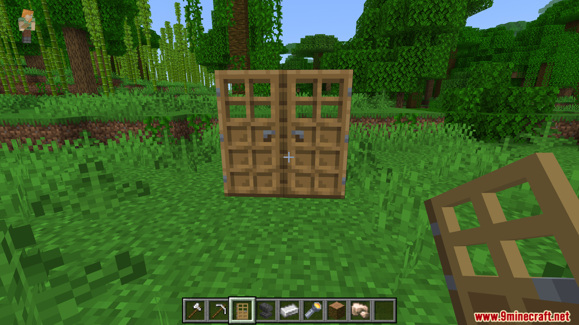 This addon lets you open both double doors at once