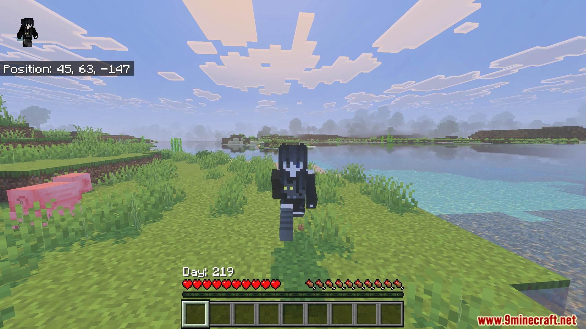 Better Days Played Texture Pack Screenshot 4 The day counter is relocated to just above the hotbar