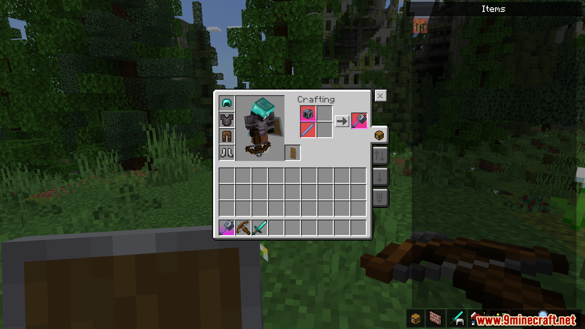 Use the new quick craft buttons to make items faster