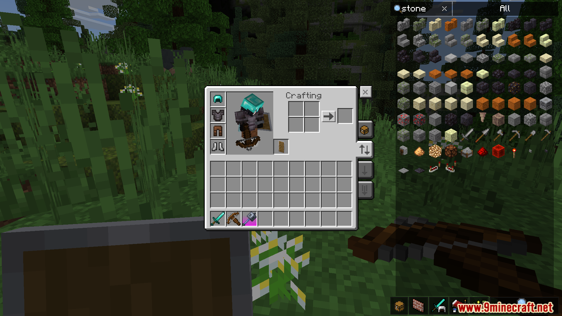 Better Inventory Overhauled Texture Pack Screenshot 7 Player inventory showing the new layout and handy shortcut buttons