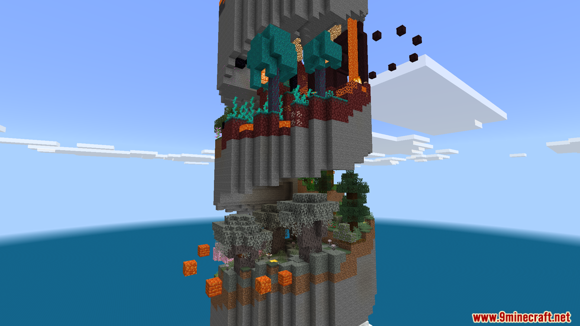 Biome Spiral Parkour Map Screenshot 3 Jump through many unique levels based on different game biomes