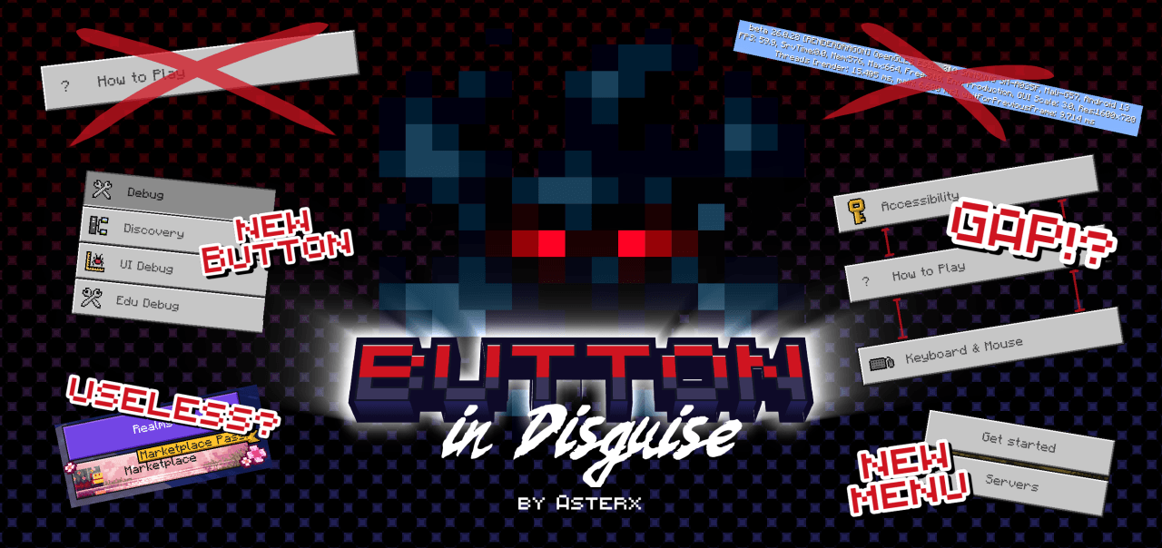 Button in Disguise Texture Pack (1.21, 1.20) – MCPE/Bedrock