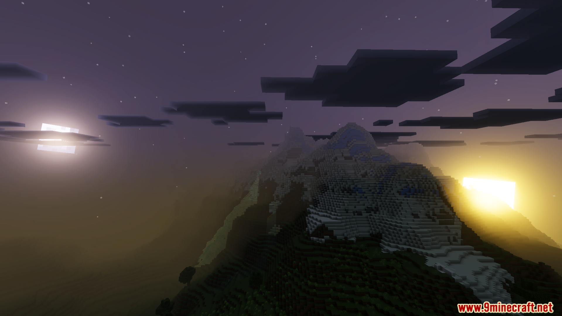 Cloud Visual Shader Screenshot 2 Cinematic sunrise over mountains with realistic lighting and soft glowing clouds