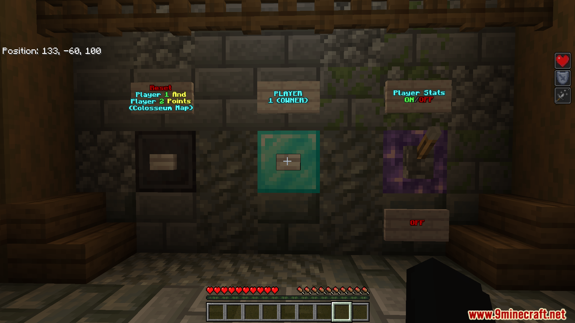 Colosseum Pvp Map Screenshot 2 The host uses an emerald button to start the pvp match