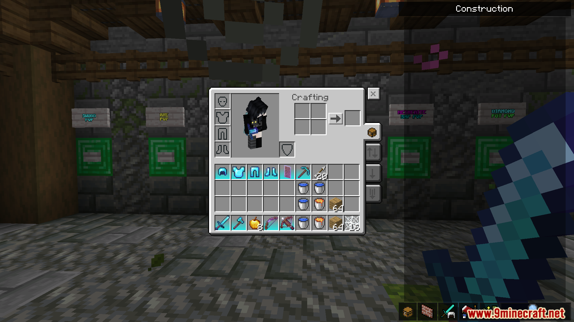 Colosseum Pvp Map Screenshot 6 A player's inventory after choosing their gear for the battle