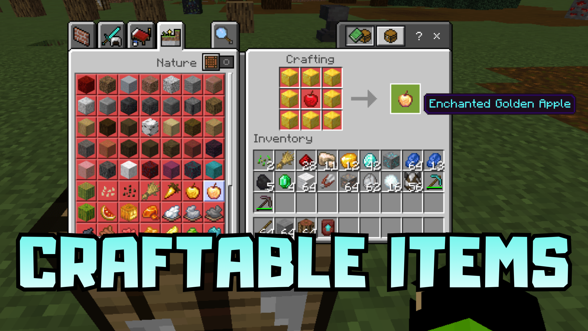 Craftable Items Addon (26.x, 1.21) – MCPE/Bedrock
