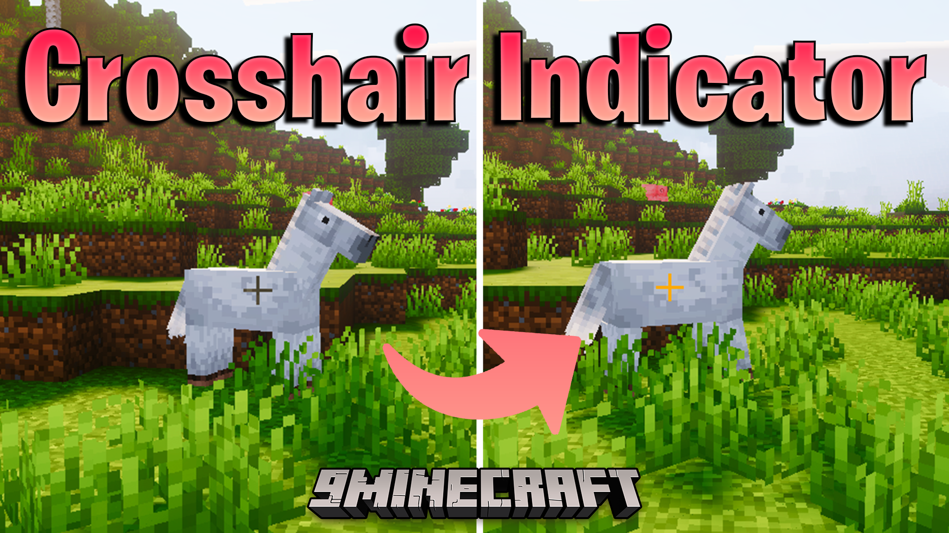Crosshair Indicator Texture Pack (26.x, 1.21) – Red Crosshair For Perfect Combat Timing