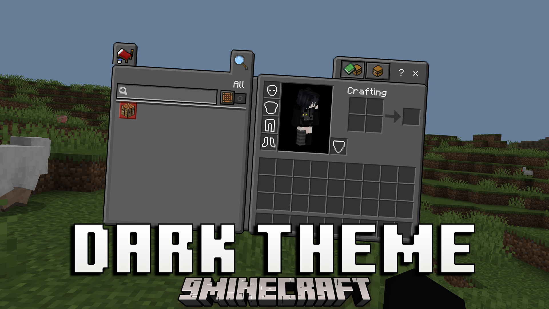 Dark Theme Texture Pack (26.x, 1.21) – Dark Mode UI For Your Settings And Inventory Screens