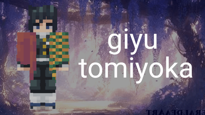 Demon Slayer Gh Addon Texture Pack Screenshot 1 Giyu Tomioka character skin from the Demon Slayer anime