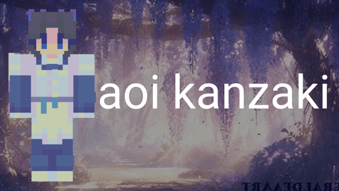 Demon Slayer Gh Addon Texture Pack Screenshot 6 Aoi Kanzaki character skin from Demon Slayer anime