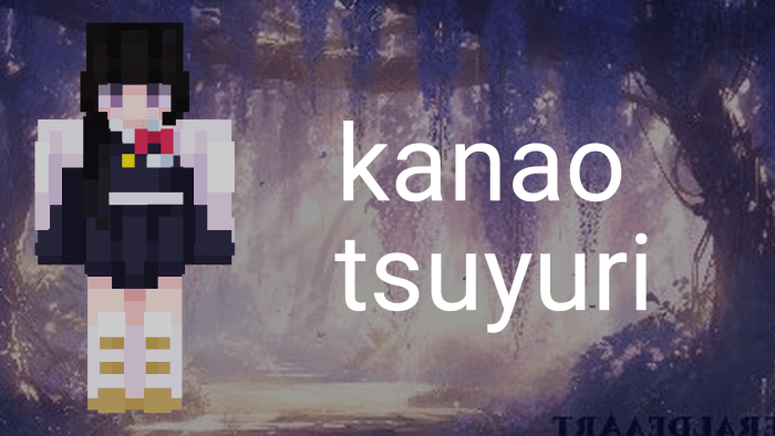 Demon Slayer Gh Addon Texture Pack Screenshot 7 Kanao Tsuyuri character skin from Demon Slayer anime