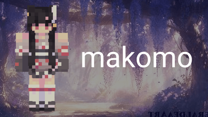 Demon Slayer Gh Addon Texture Pack Screenshot 8 Makomo character skin from Demon Slayer anime
