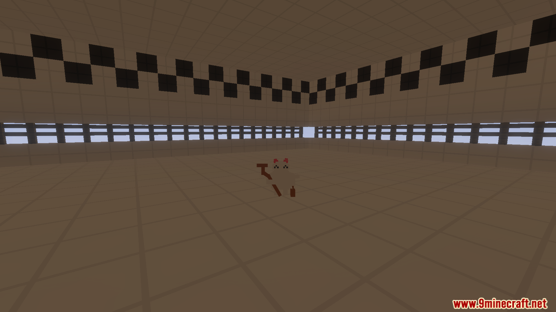 Dragon Block C Ultimate Addon Screenshot 5 Inside the Hyperbolic Time Chamber training room with checkered wall patterns