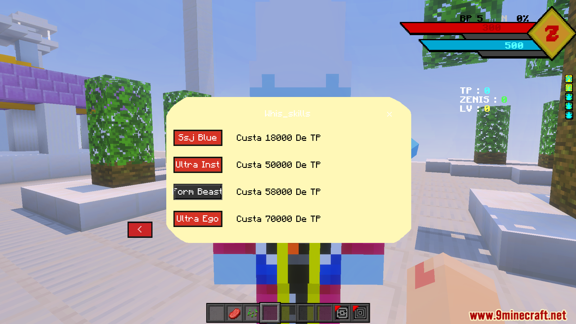 Dragon Block C Ultimate Addon Screenshot 8 Dragon Block C Ultimate Addon menu showing unlockable forms and ki levels