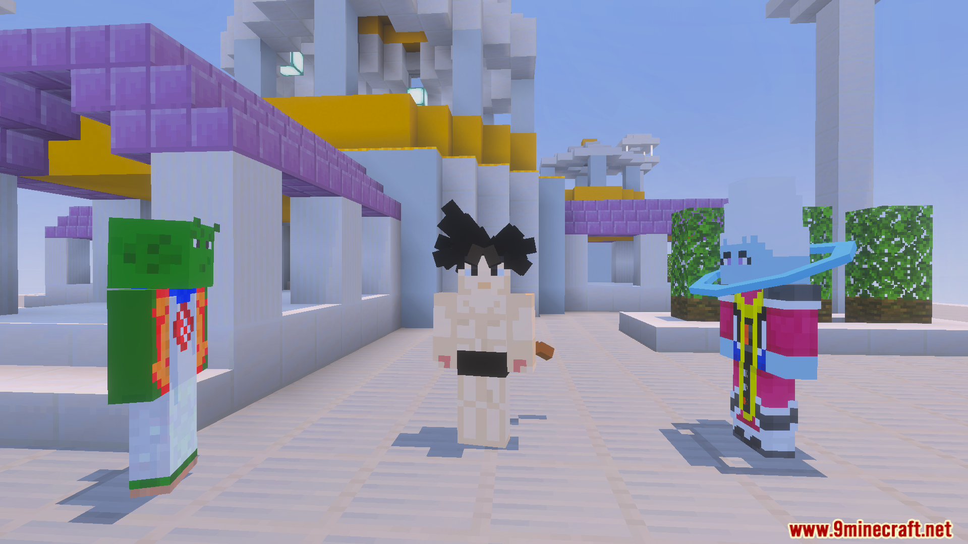 Dragon Block C Ultimate Addon Screenshot 9 Dragon Block C Ultimate Addon characters standing together in a white palace