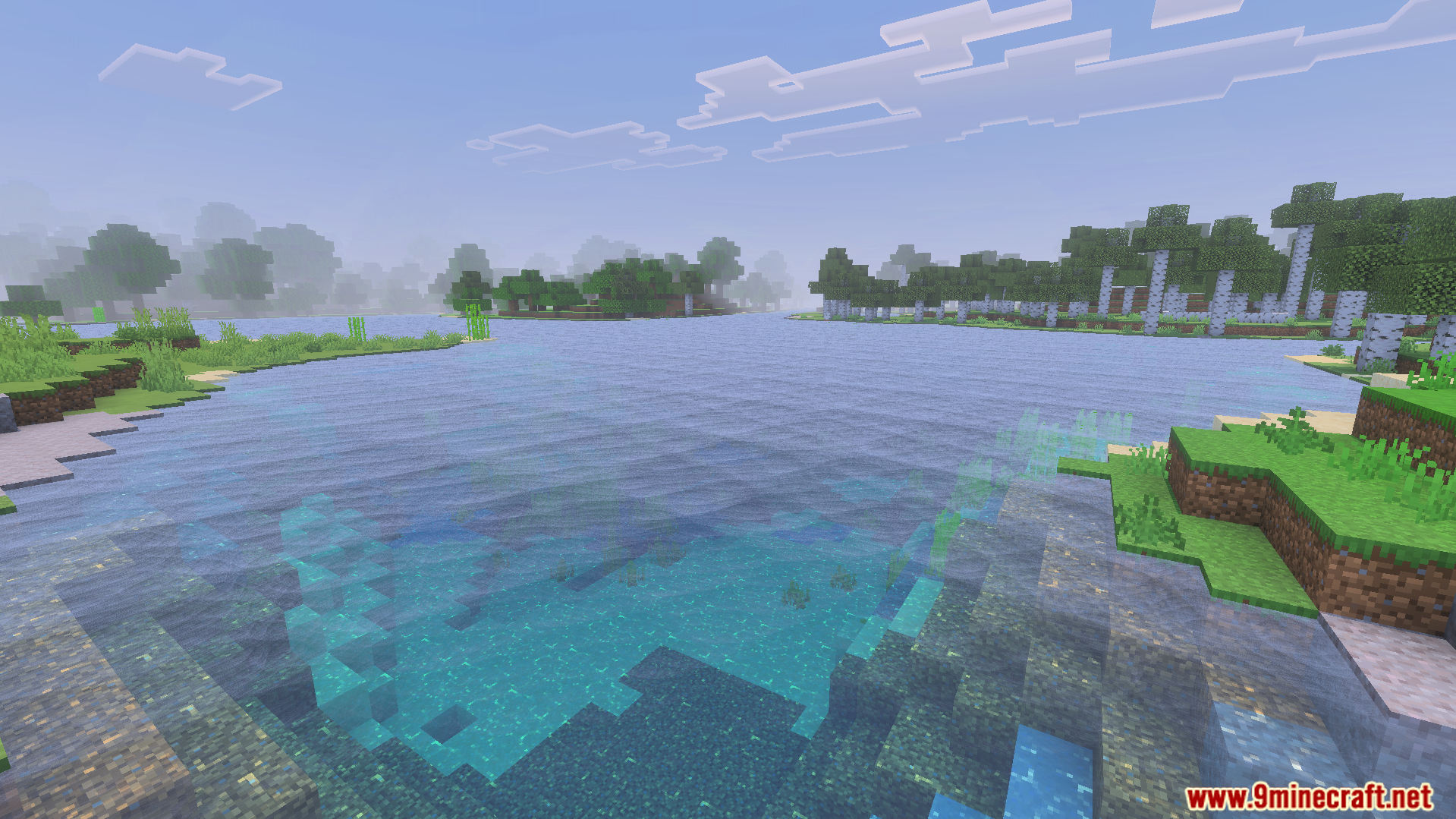Dynamic Water Texture Pack Screenshot 3 Dynamic Water Texture Pack adds realistic movements and beautiful blue colors to water