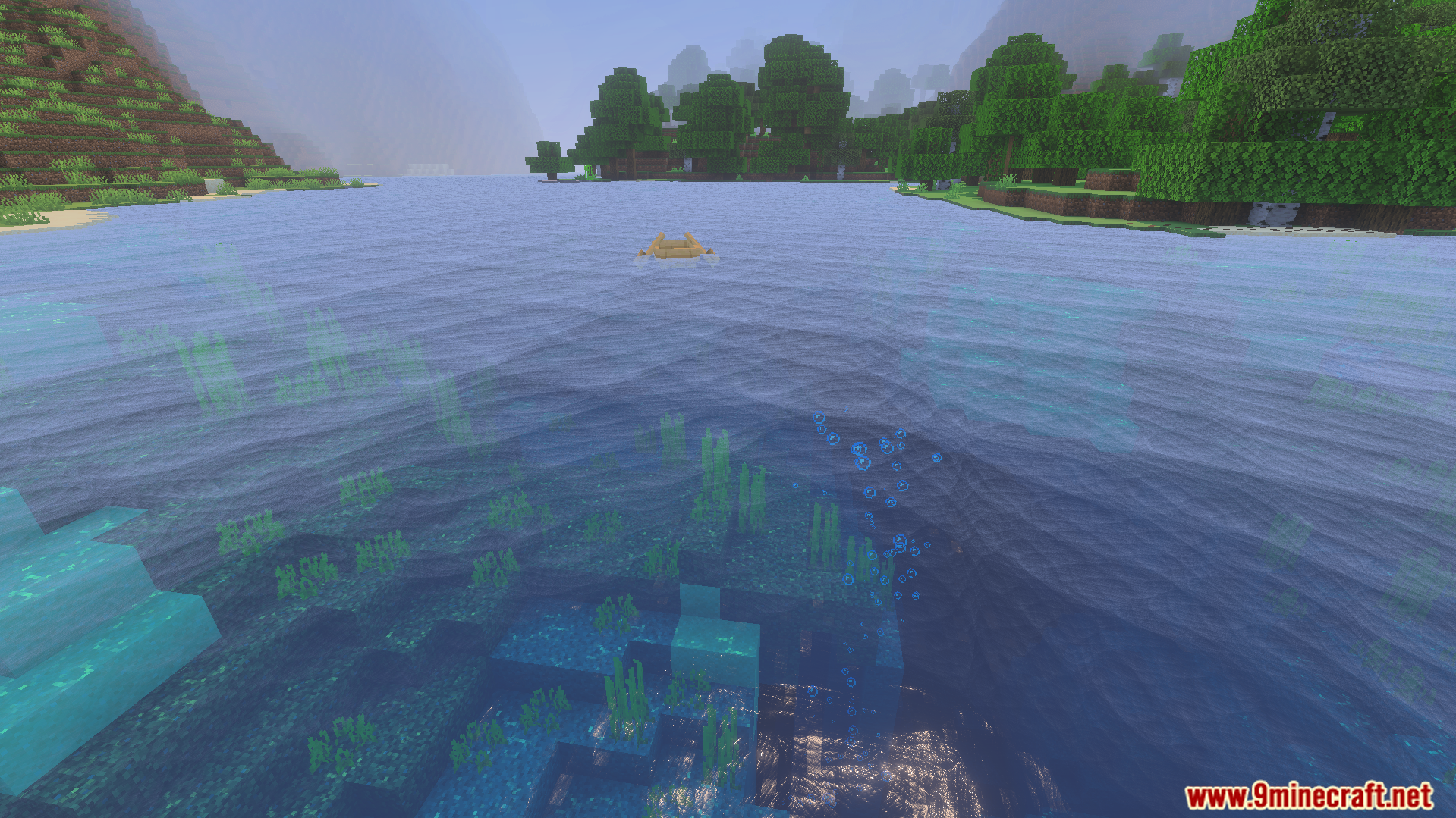 Dynamic Water Texture Pack Screenshot 9 Beautiful blue ocean with realistic water movements and enhanced underwater green kelp