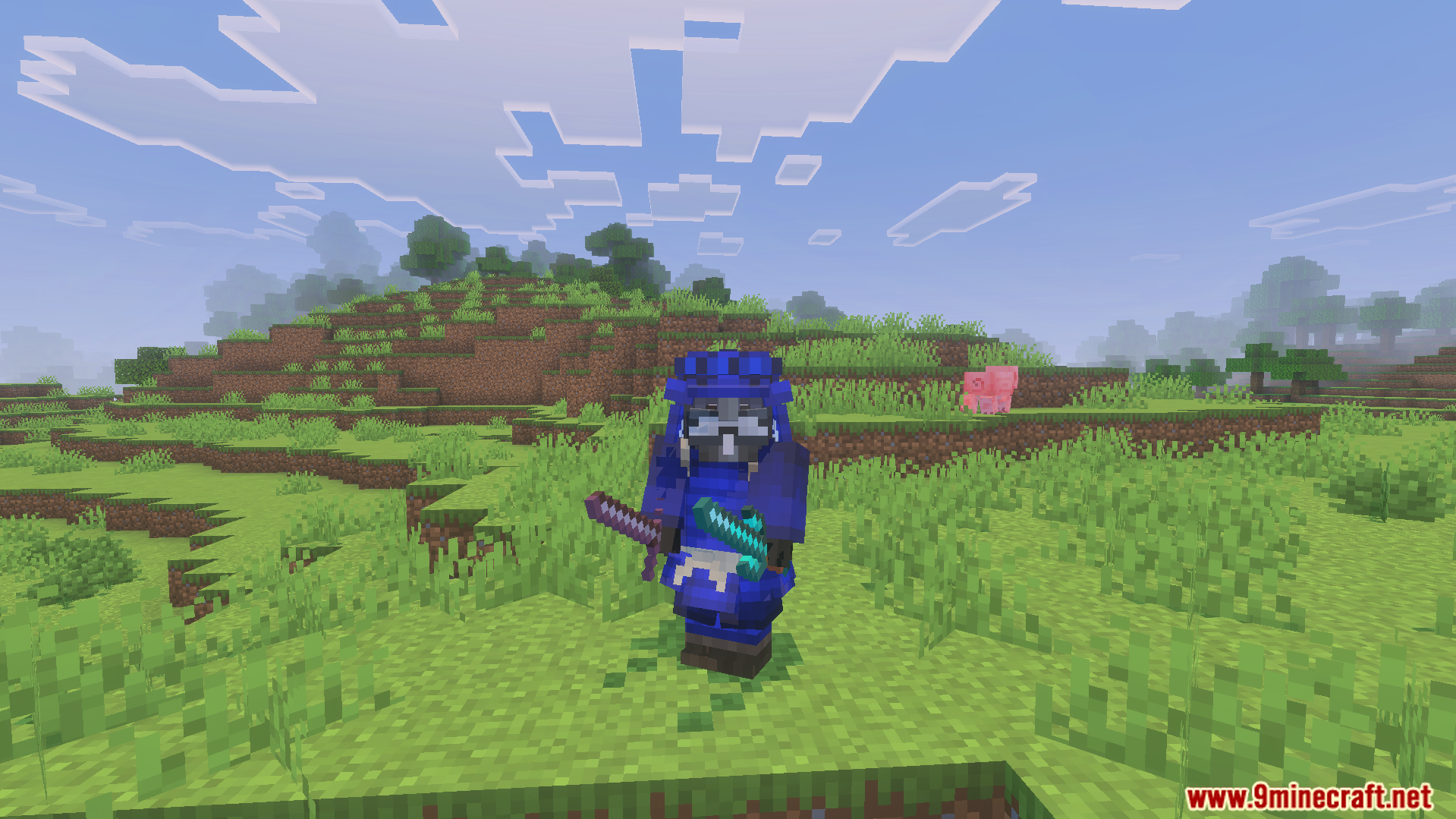 Epic Knights Plus Addon Screenshot 7 Epic Knights Plus Addon features a player in blue armor holding swords