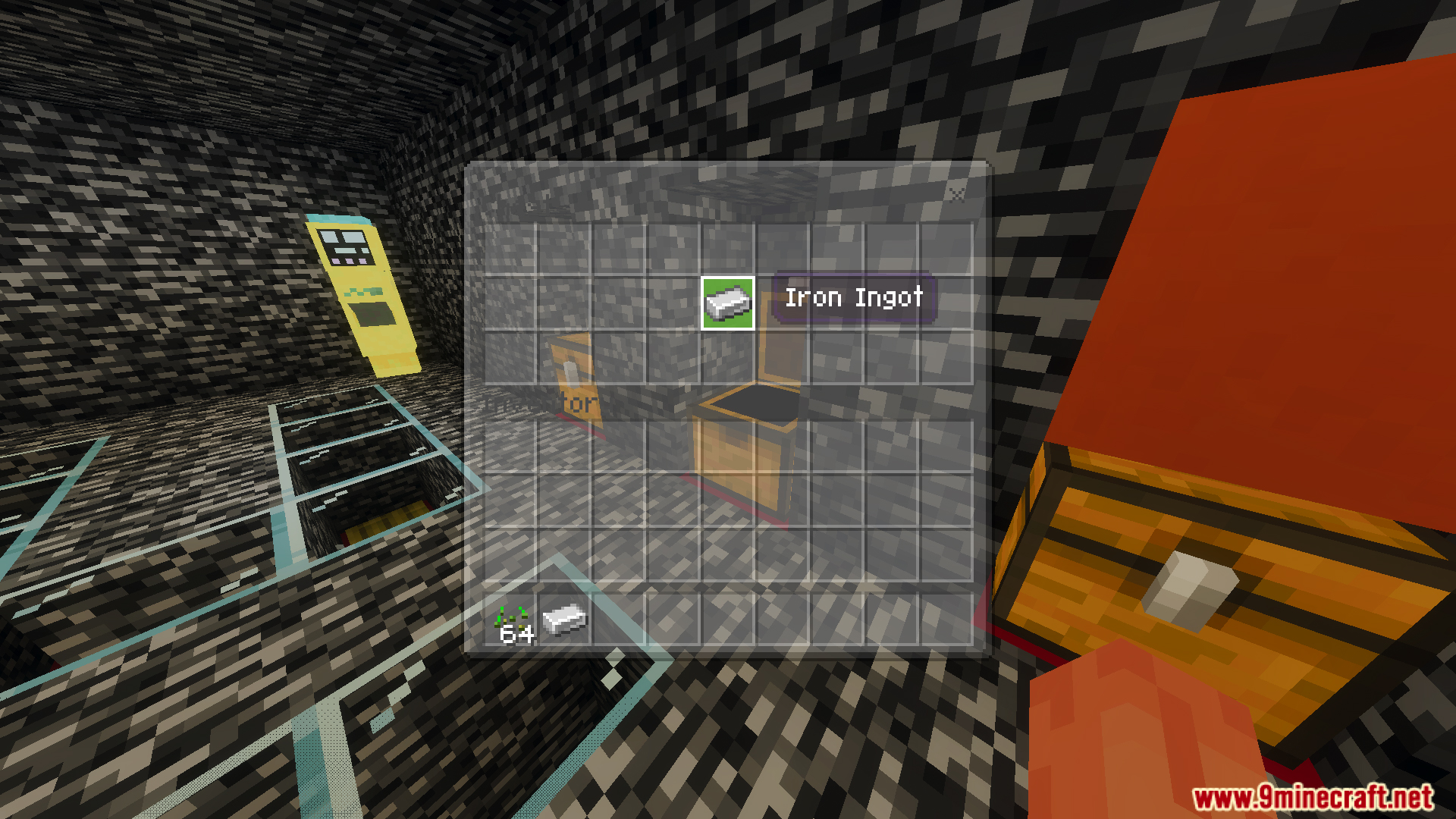 Escape from Bedrock Prison 10 the Last Journeys Map Screenshot 7 Iron ingot item in chest inventory from Escape from Bedrock Prison 10
