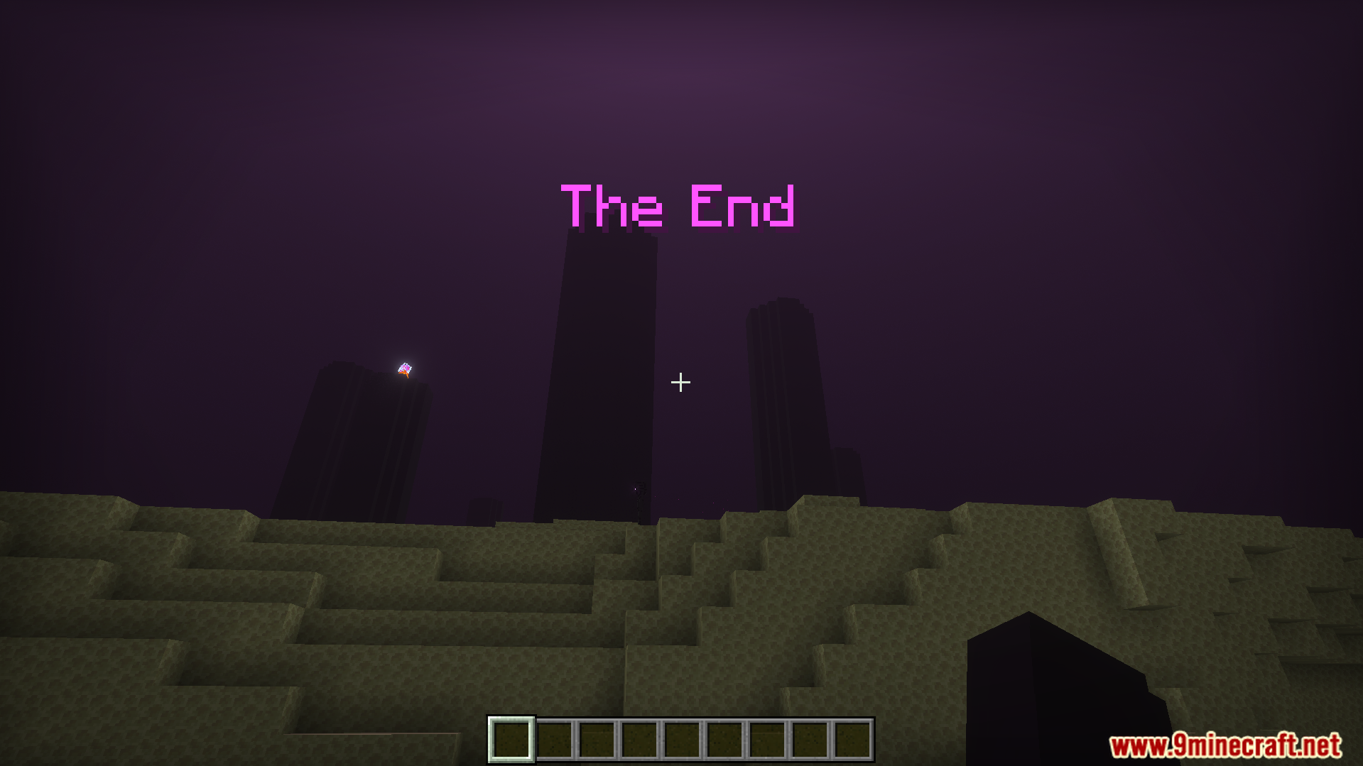 Explorers Title Addon displays the name of The End dimension on screen