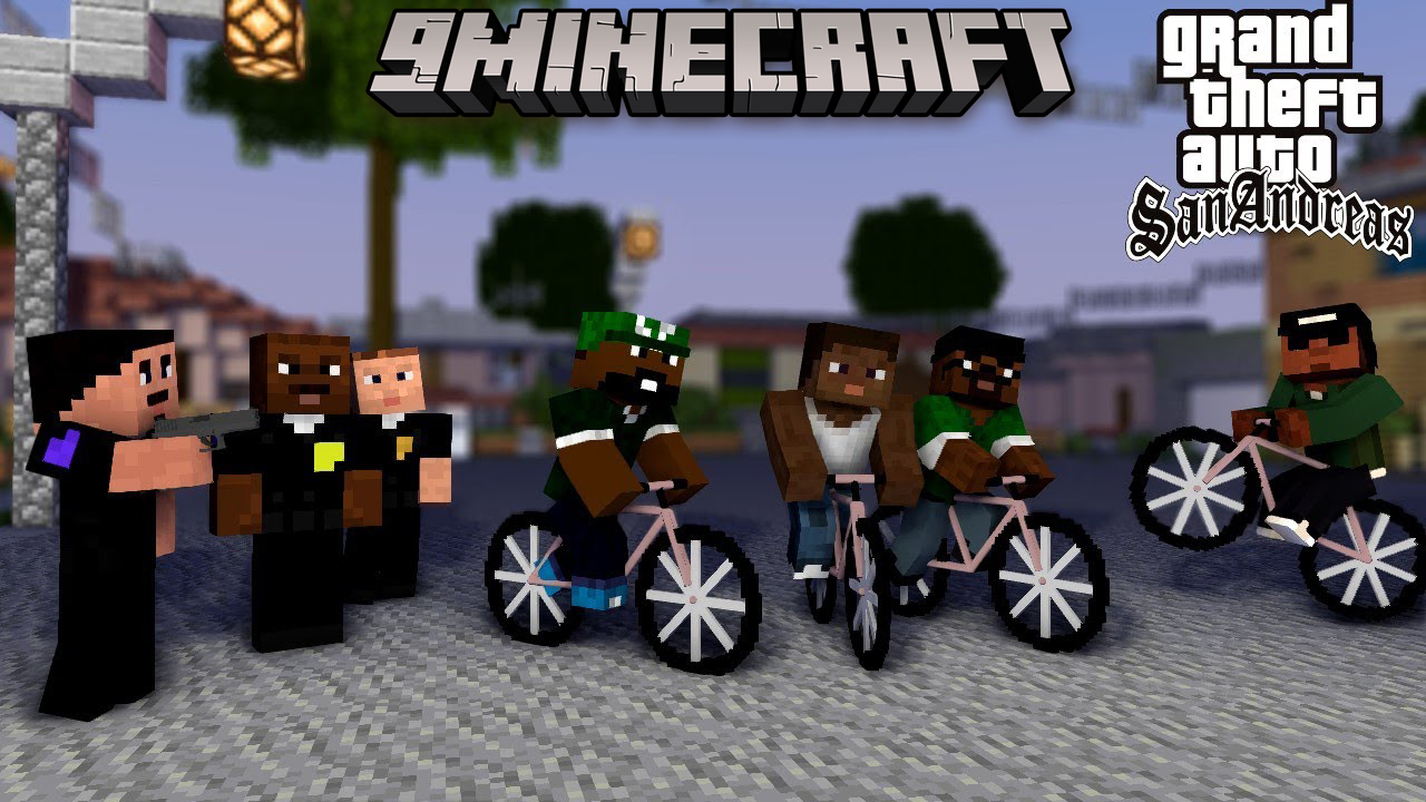 Gta San Craft Addon (26.x) – Adds CJ From GTA San Andreas to Fight Mobs