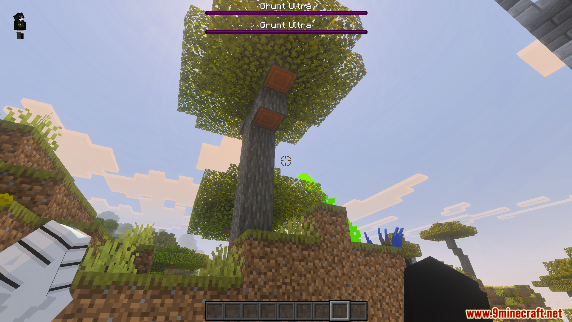 Halo Infinite Wars Addon features Grunt Ultra boss health bars in Minecraft