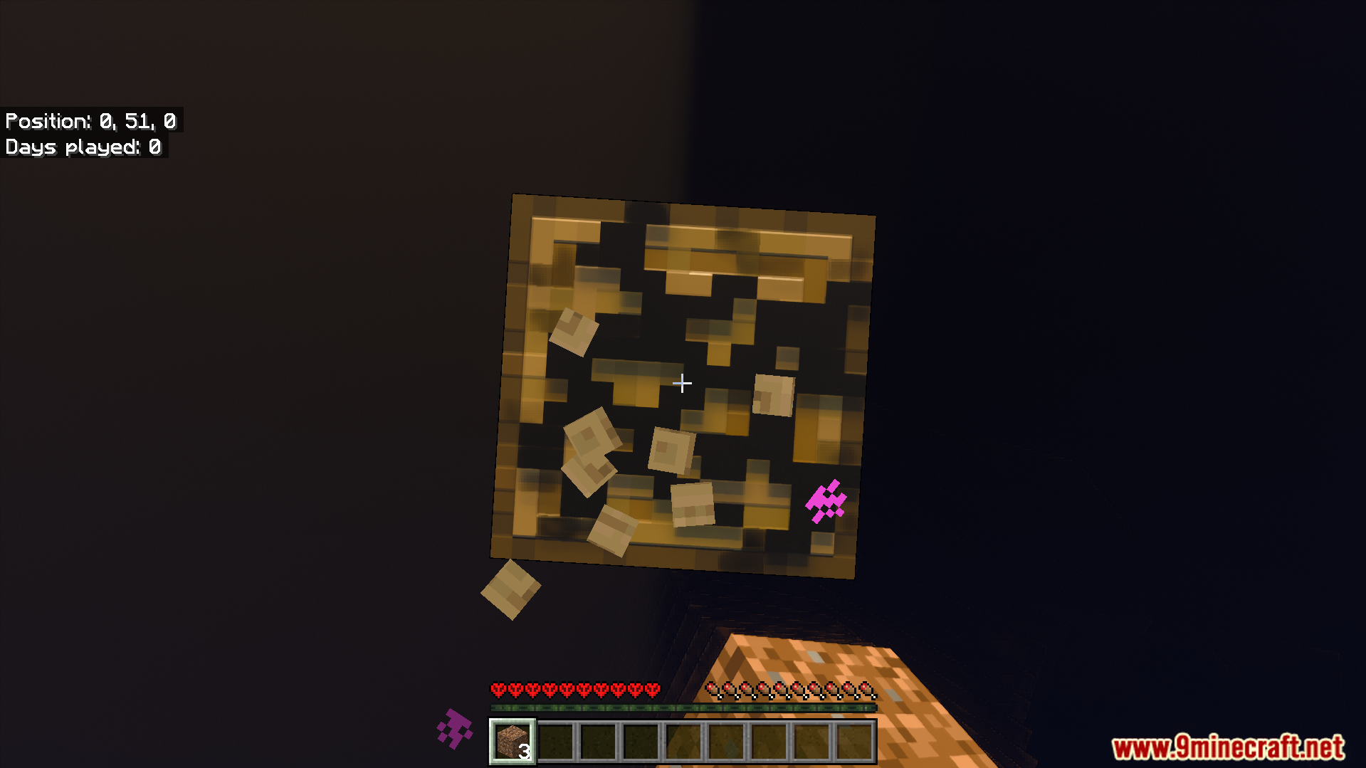 Hardcore One Block Map Screenshot 2 Mining the magical block reveals new resources for your floating base