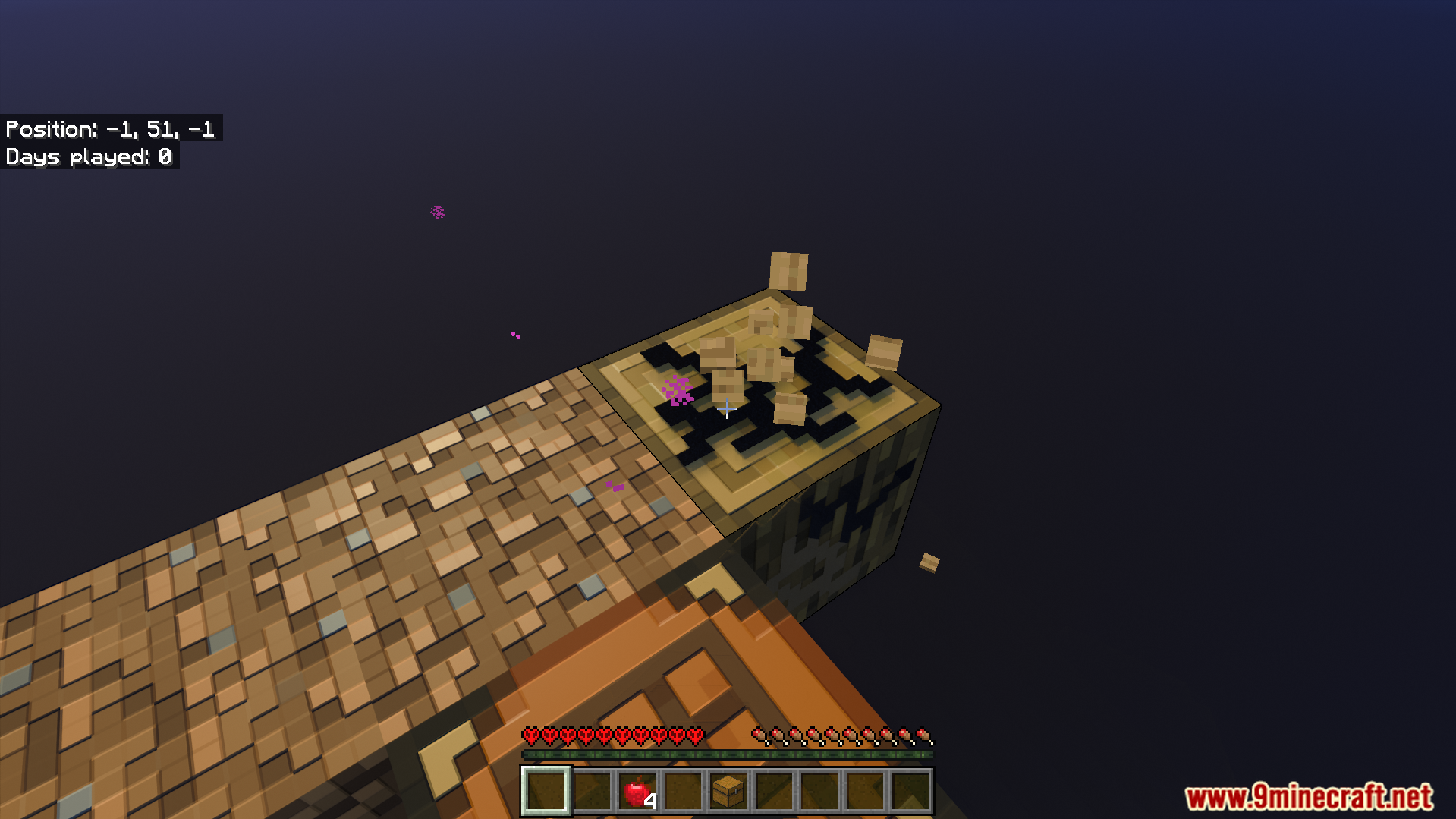 Hardcore One Block Map Screenshot 4 A player breaks the magical block to expand their floating world