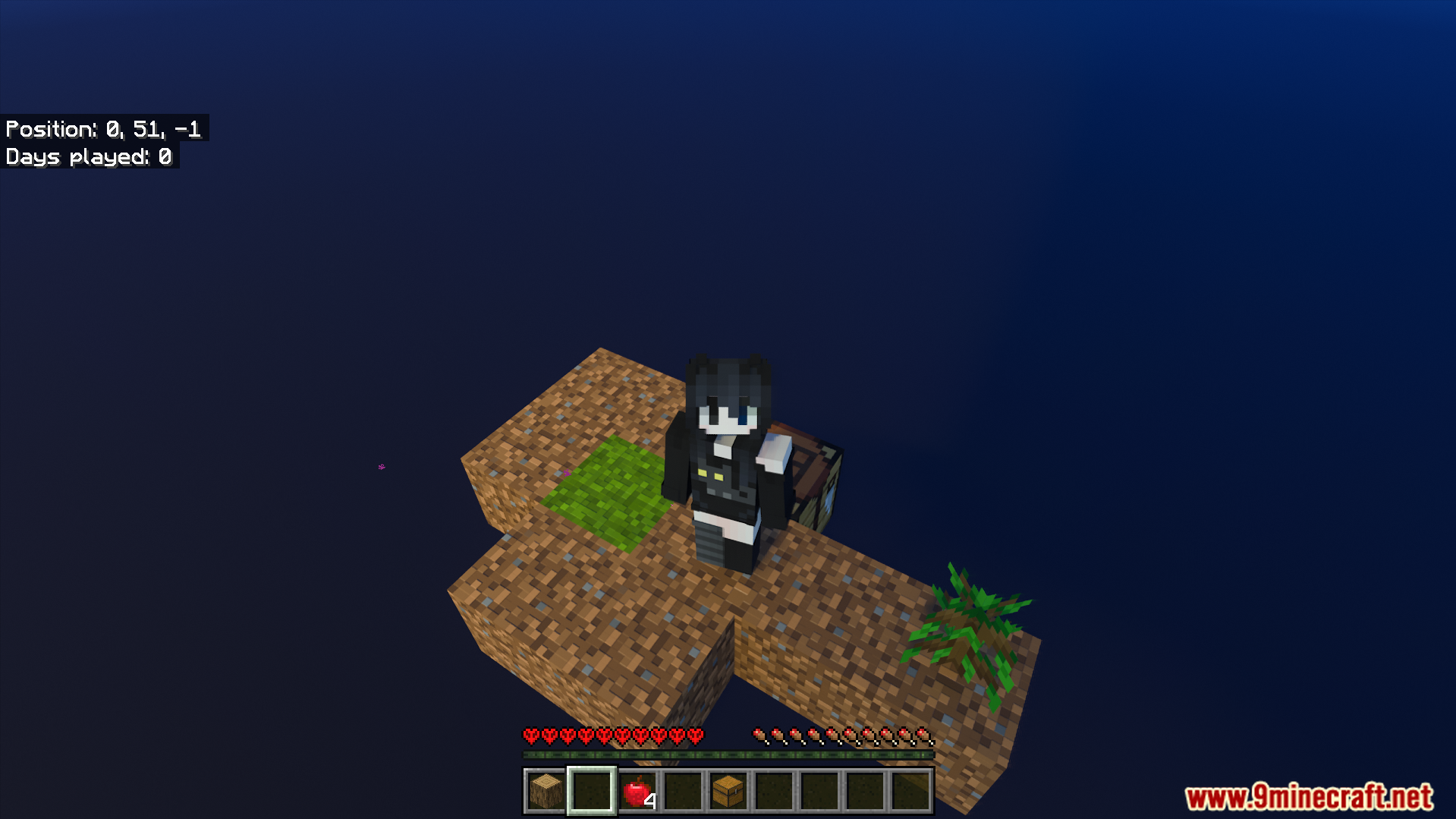 Hardcore One Block Map Screenshot 5 Starting a survival journey on a small floating island in the sky