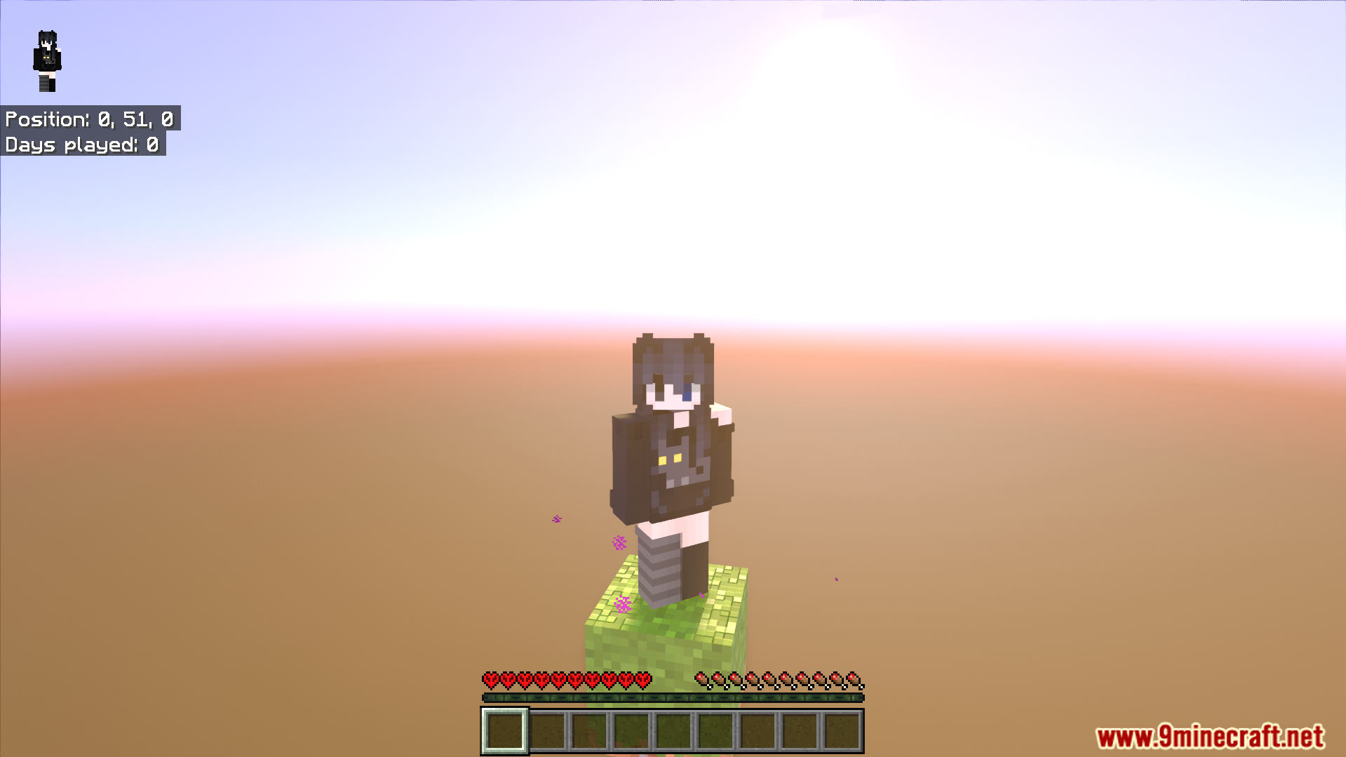 Hardcore One Block Map Screenshot 6 Exploring one of the sixteen unique themes on a floating island