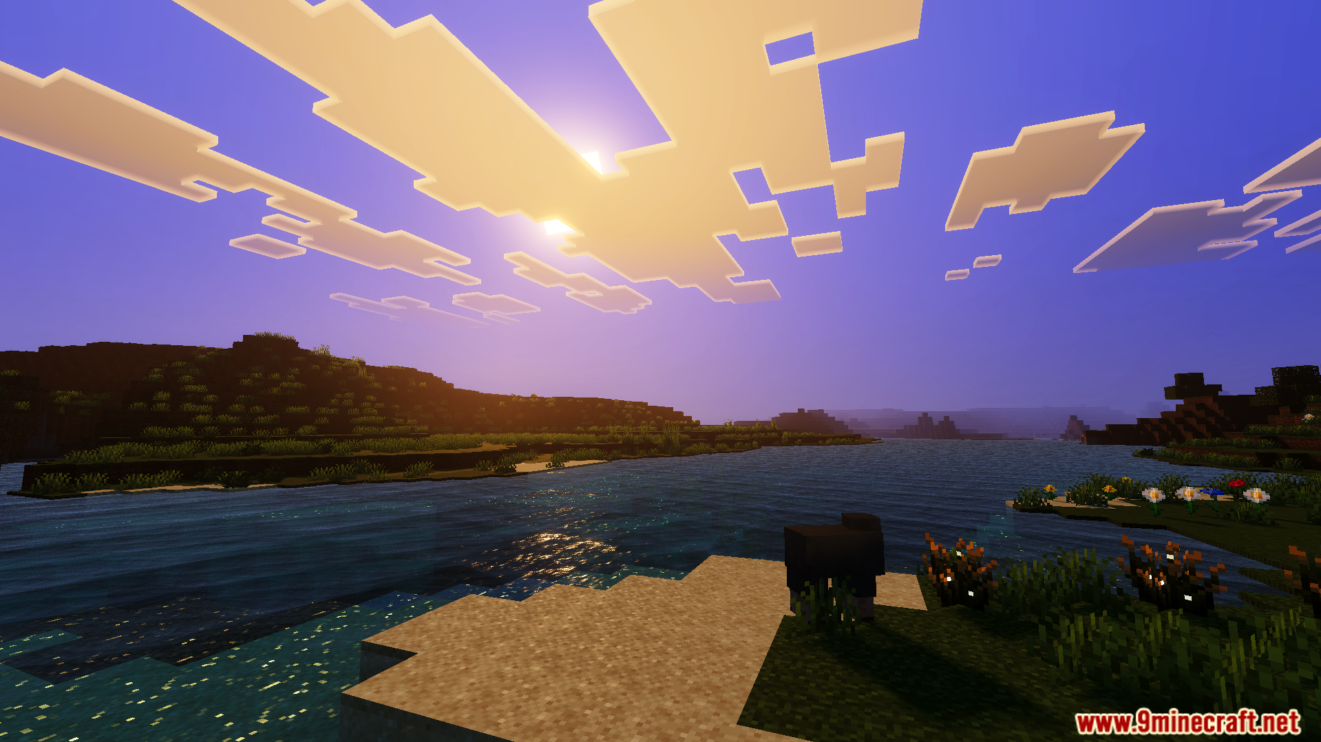 Howard Visual Shader Screenshot 7 Howard Visual Shader displays beautiful sun reflections on the water at sunset